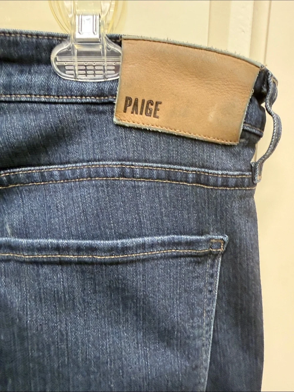 PAIGE Men's Navy Relaxed Straight Jeans